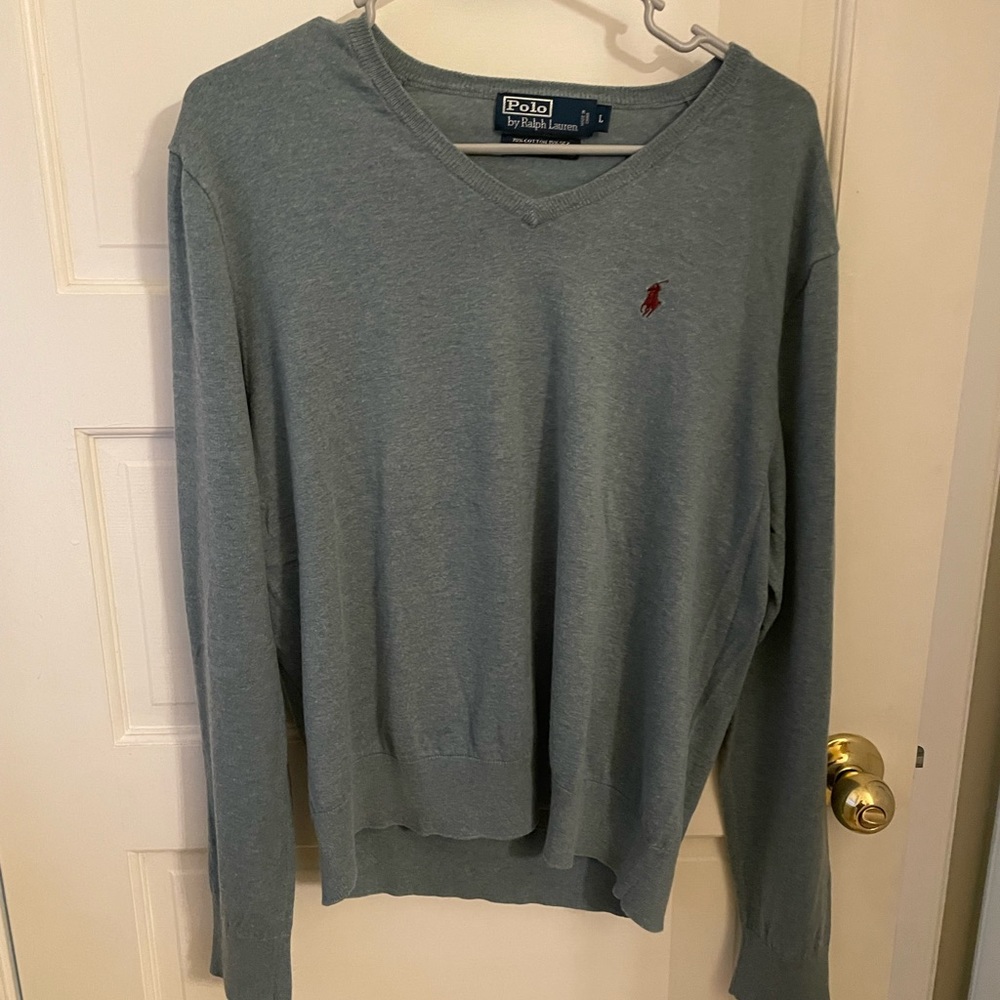 Vintage Polo Ralph Lauren V Neck Cotton/cashmere/silk blend sweater